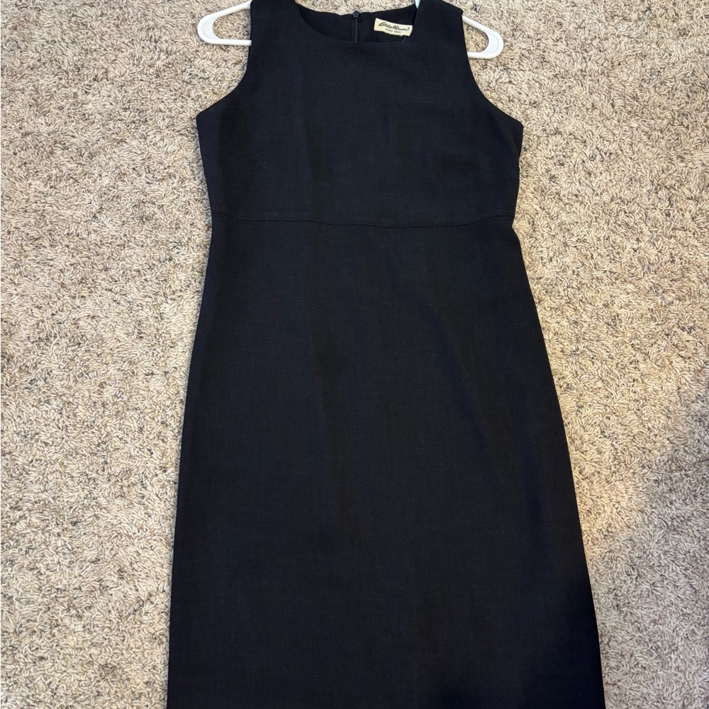Clear out!!! Eddie Bauer LBD Black Sleeveless Midi Sheath Dress size S